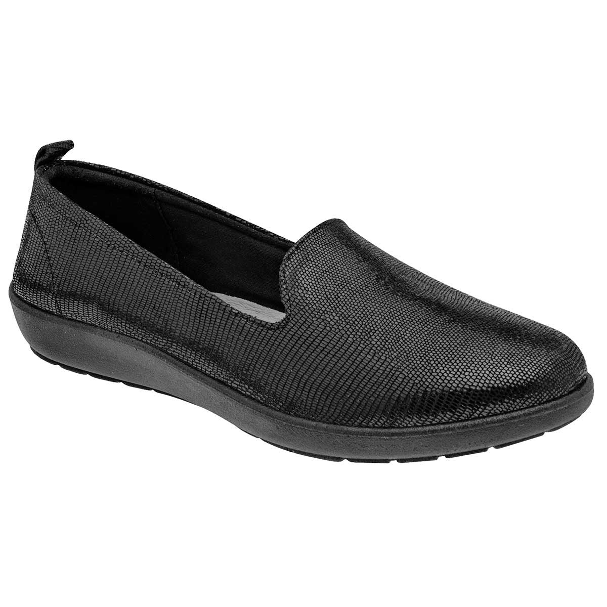 Mocasines Exterior Piel Color Negro Para Mujer De Flexi