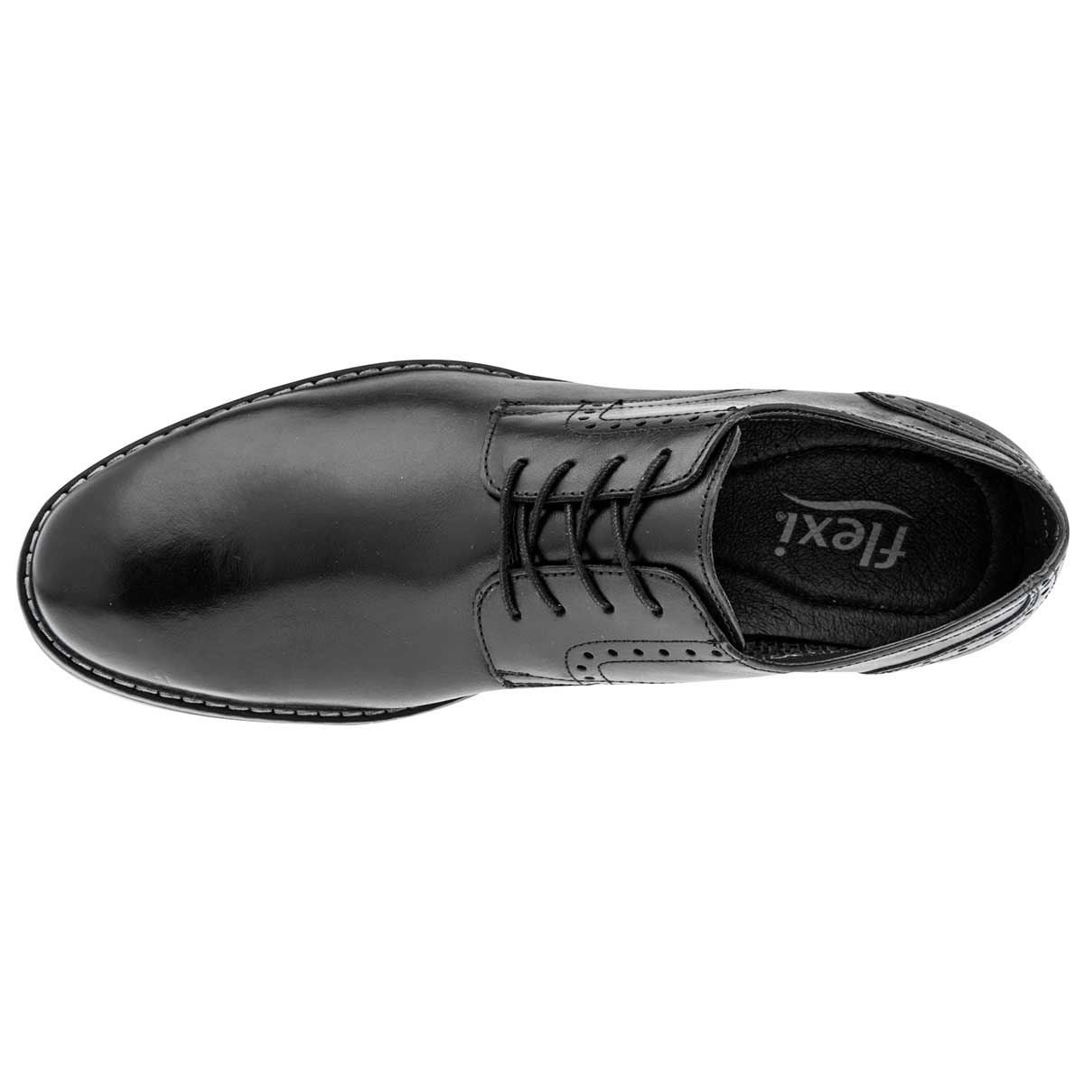 Zapatos de vestir Exterior Piel Color Negro Para Hombre De Flexi