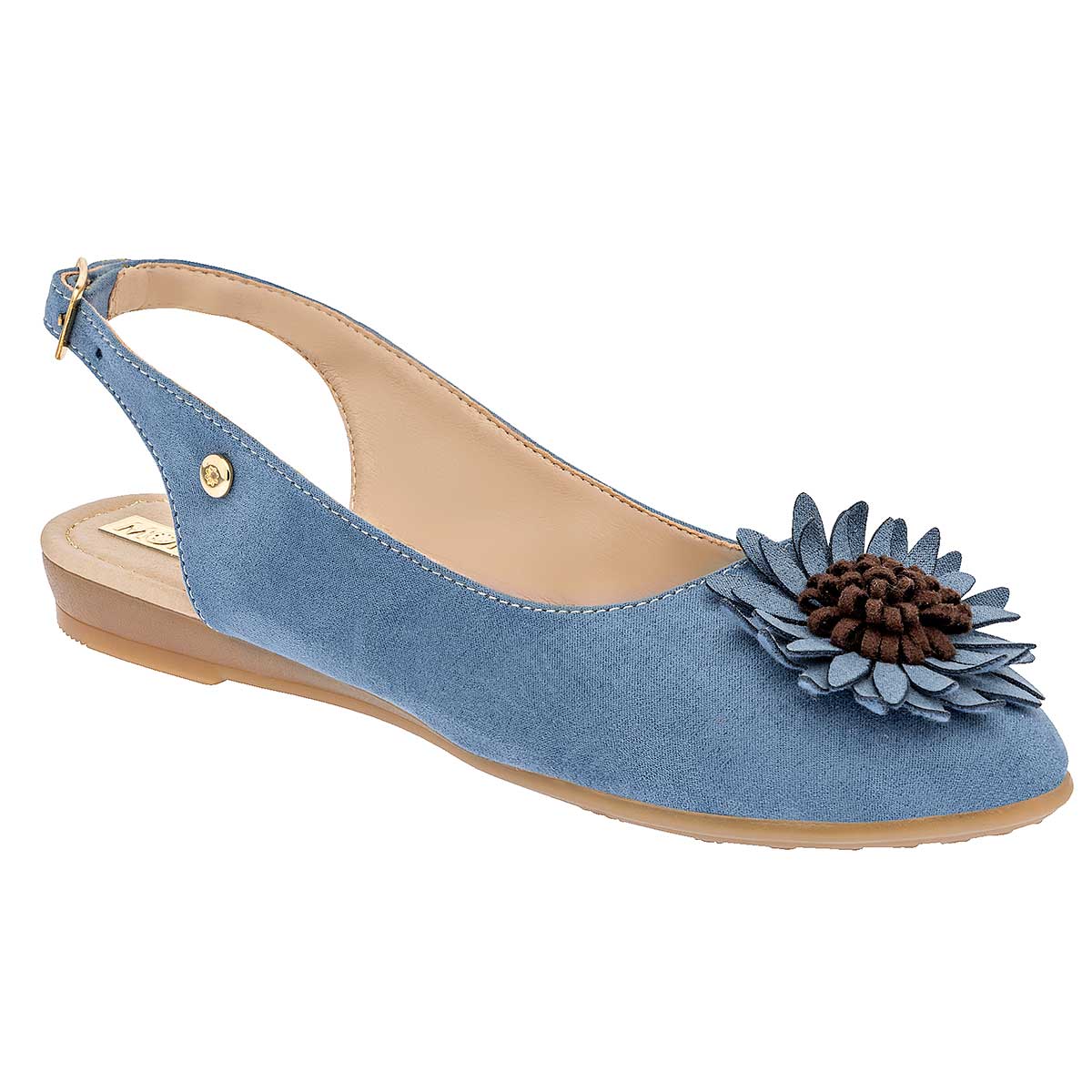 Flats Exterior Piel sintética Color Azul Para Mujer De Moramora