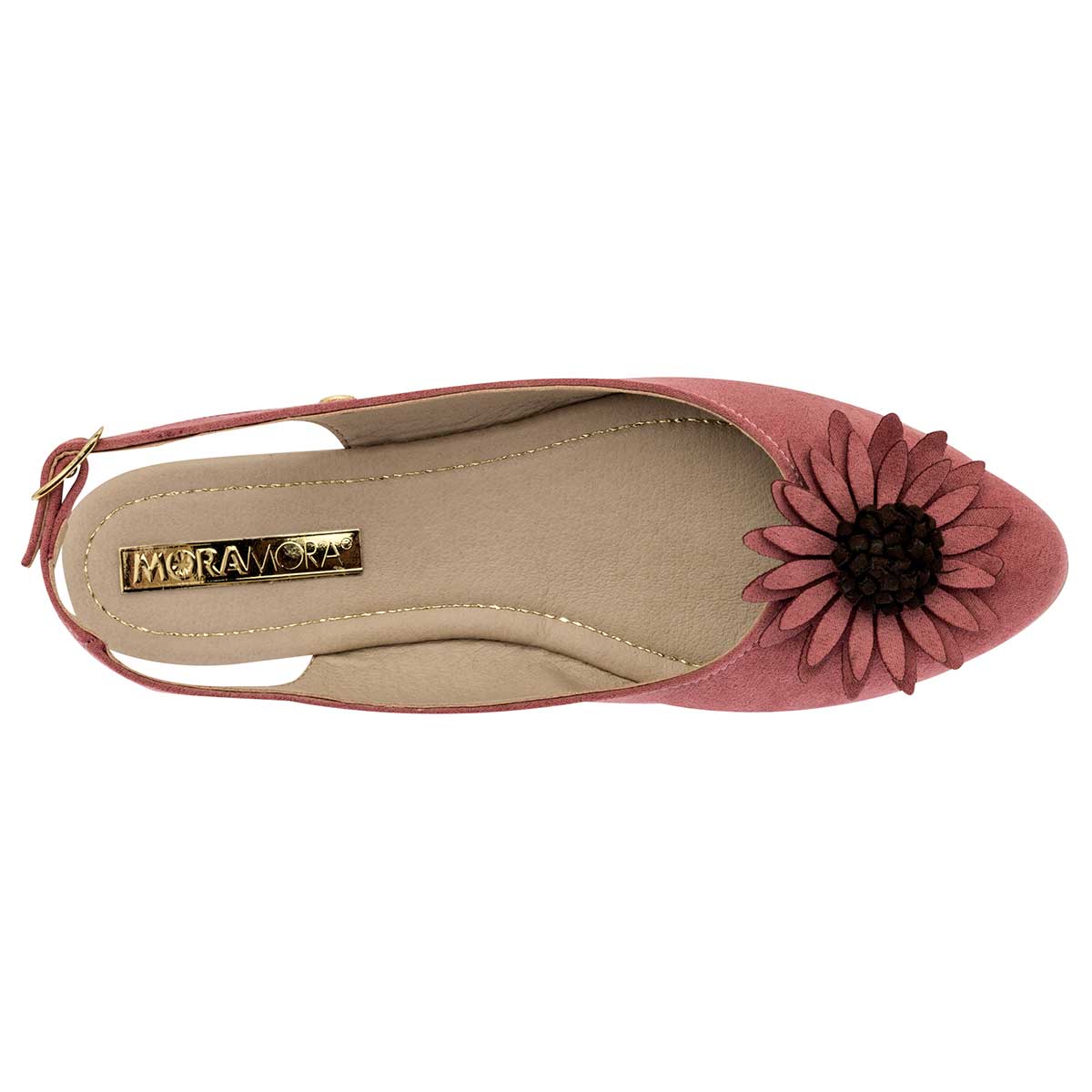 Flats Exterior Piel sintética Color Rosa Para Mujer De Moramora