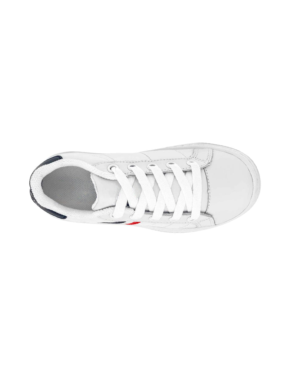 Tenis con cordones Exterior Piel Color Blanco Con Marino Para Mujer De RBCOLLECTION