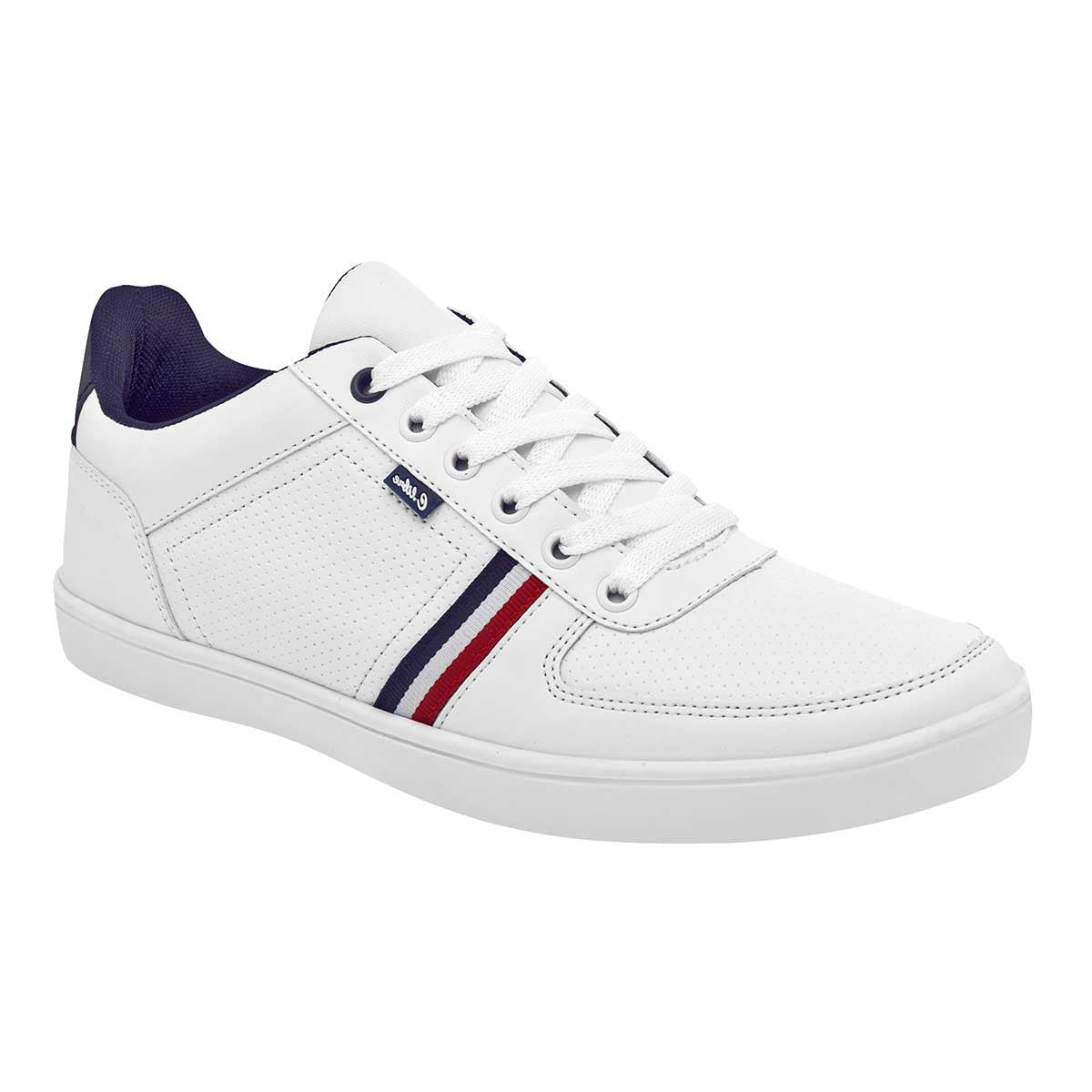 Tenis con cordones Exterior Sintético Color Blanco Con Marino Para Hombre De C Libre