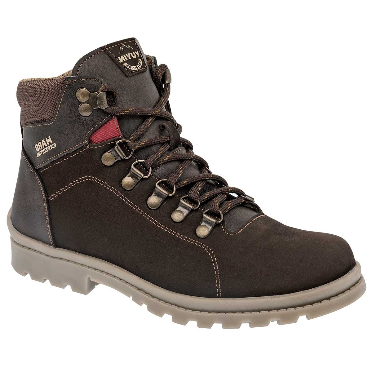 Botas casuales Exterior Piel Color Café Para Mujer De Yuyin