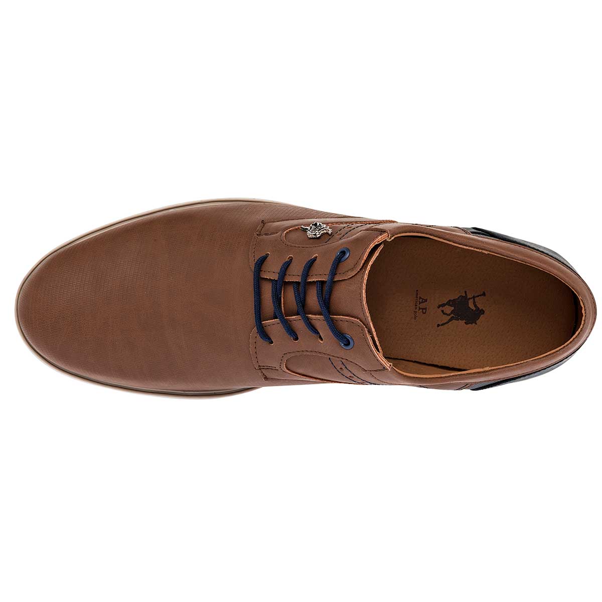 Oxfords Exterior Sintético Color Camel Para Hombre De American Polo