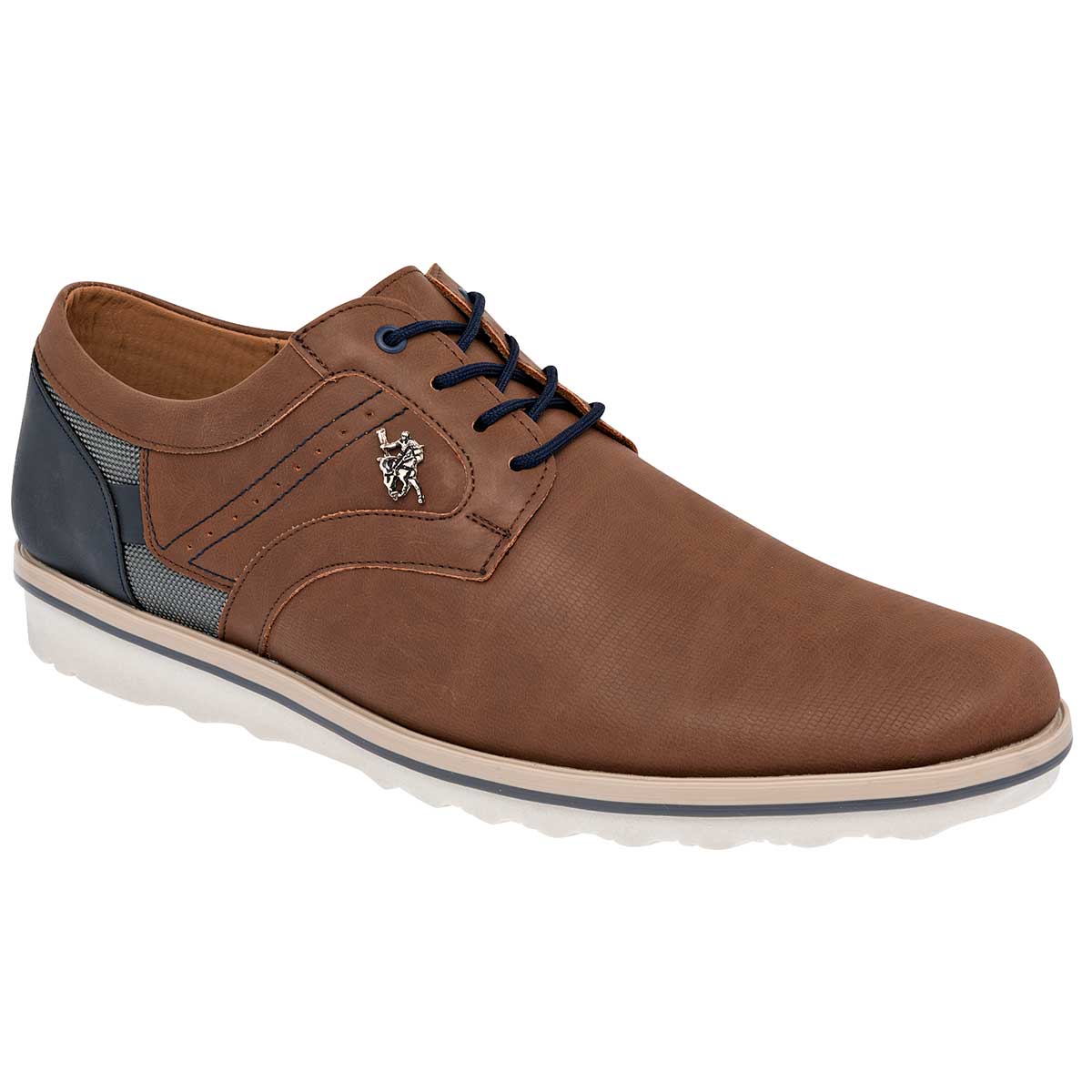 Oxfords Exterior Sintético Color Camel Para Hombre De American Polo