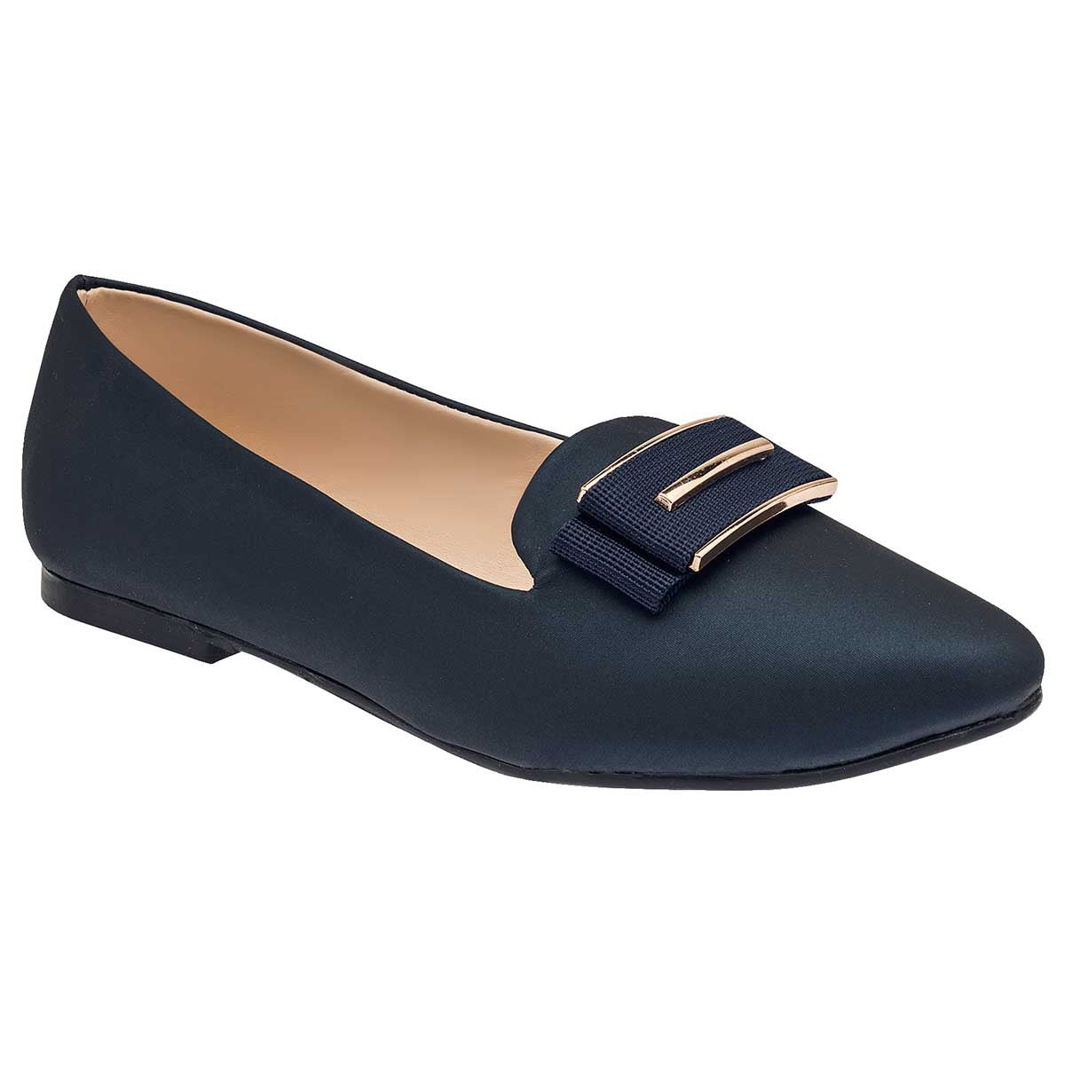 Flats Exterior Piel sintética Color Marino Para Mujer De Been Class