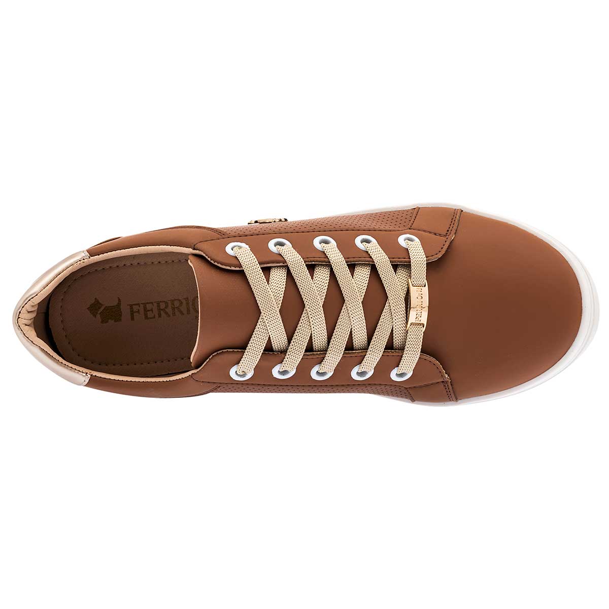 Tenis urbanos Exterior Sintético Color Camel Para Mujer De Ferrioni