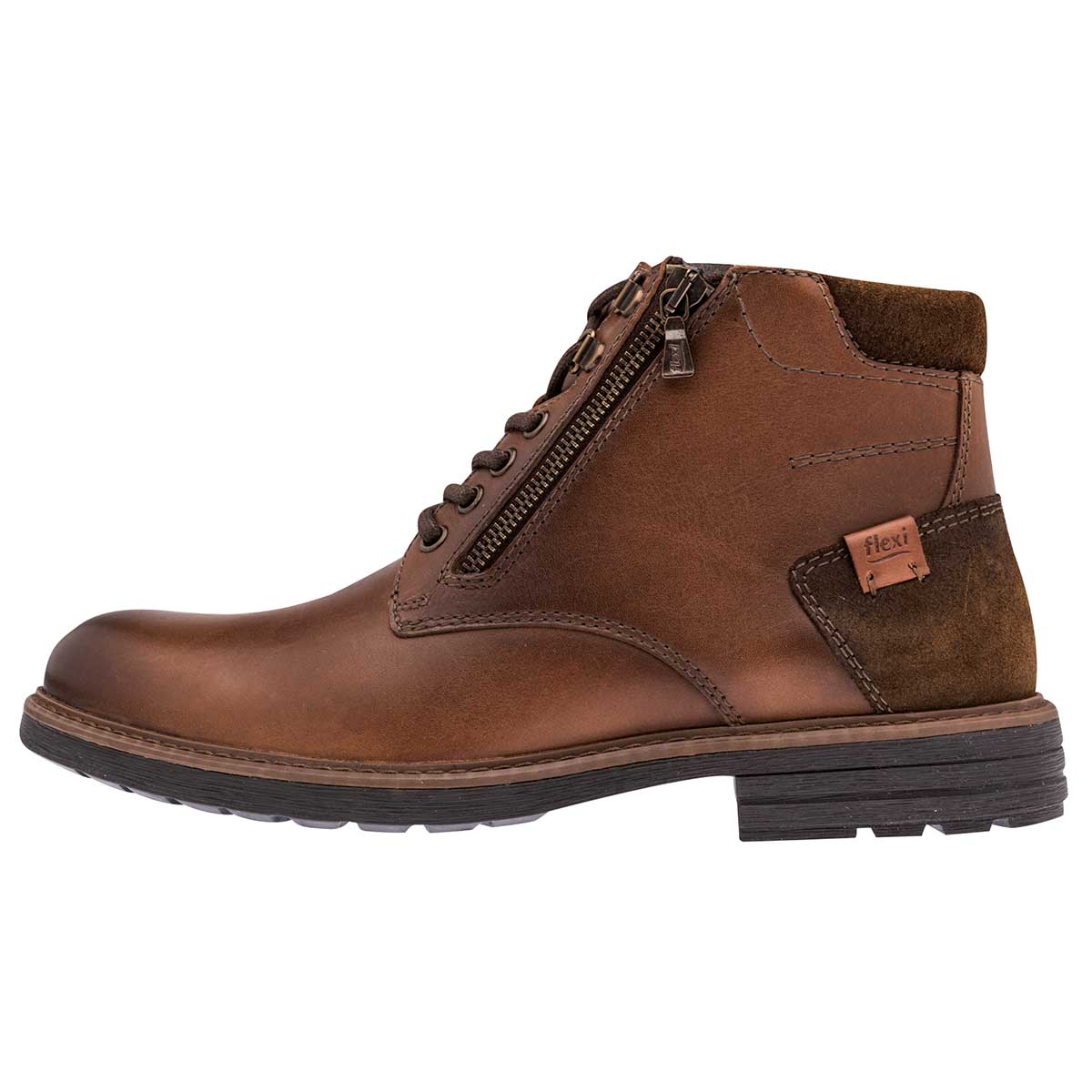 Botas casuales Exterior Piel Color Café Para Hombre De Flexi