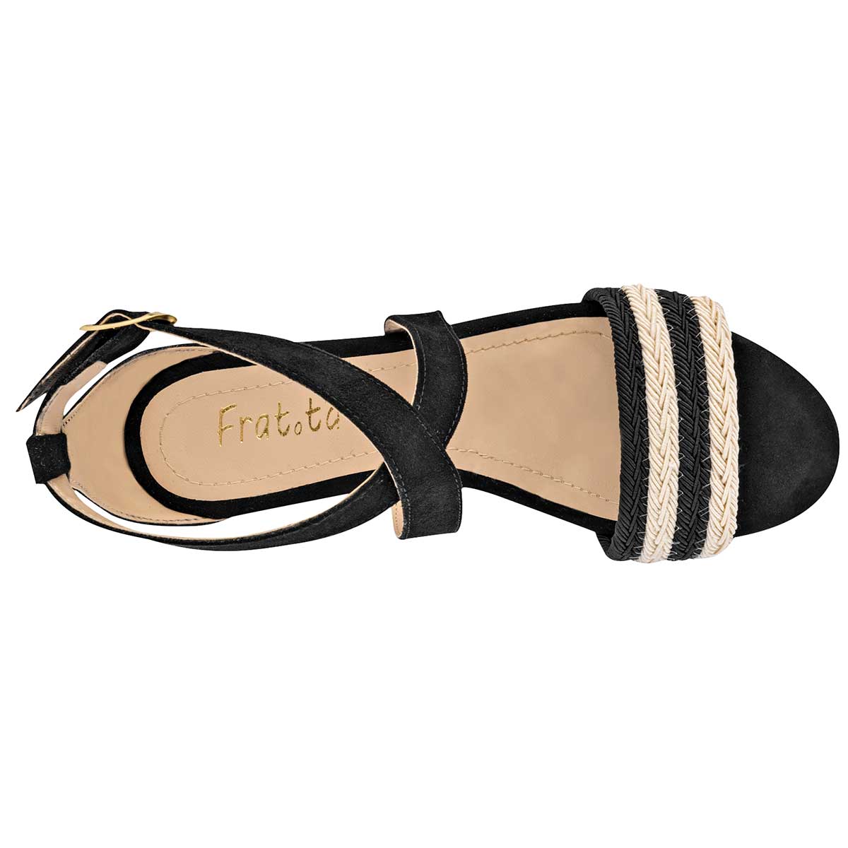 Sandalias Exterior Textil Color Negro Para Mujer De RBCOLLECTION