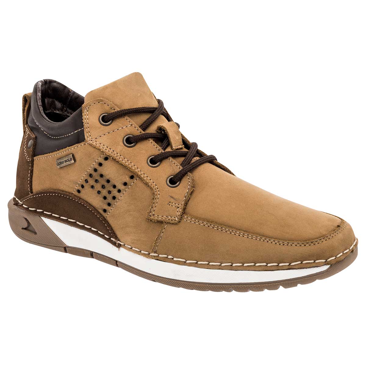 Botas casuales Exterior Piel Color Camel Con Café Para Hombre De Lobo Solo