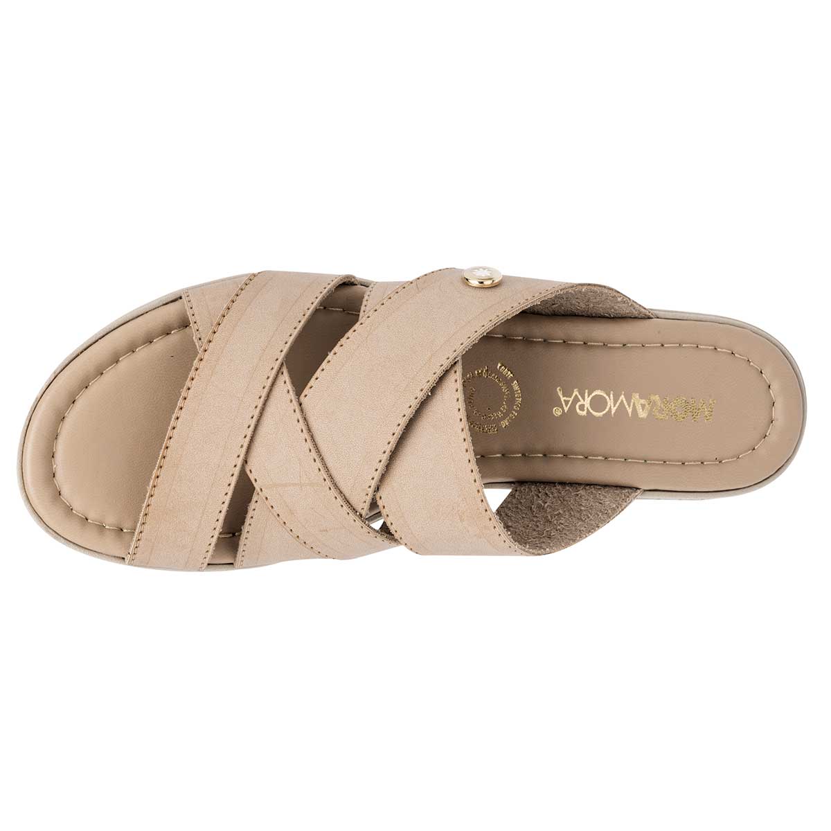 Sandalias con plataforma Exterior Sintético Color Camel Para Mujer De Moramora