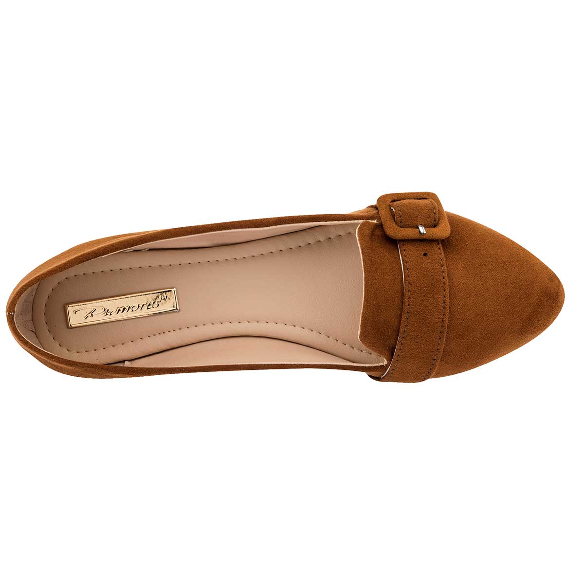 Flats Exterior Textil Color Camel Para Mujer De Rumores