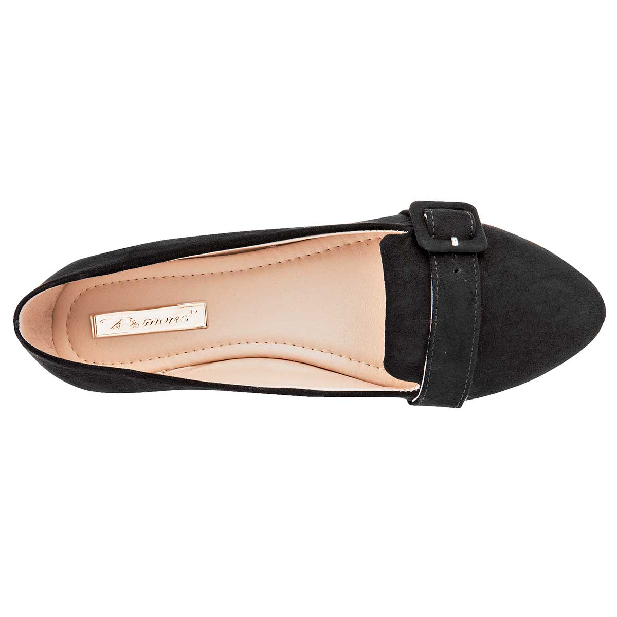 Flats Exterior Textil Color Negro Para Mujer De Rumores