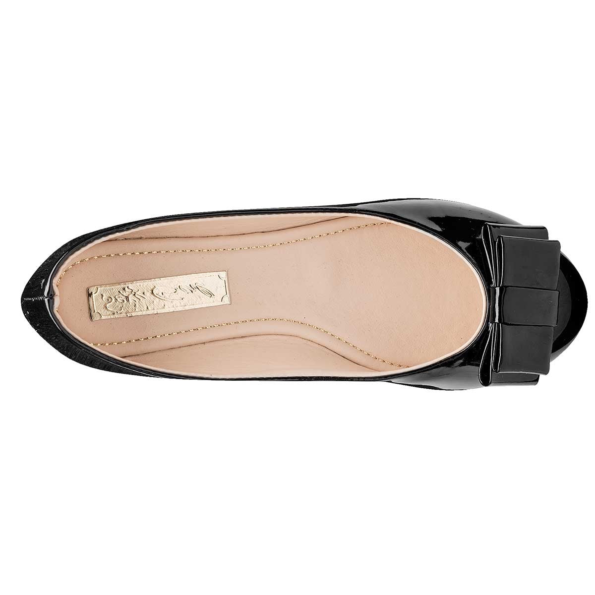 Flats Exterior Piel sintética Color Negro De Charol Para Mujer De Sexy Girl