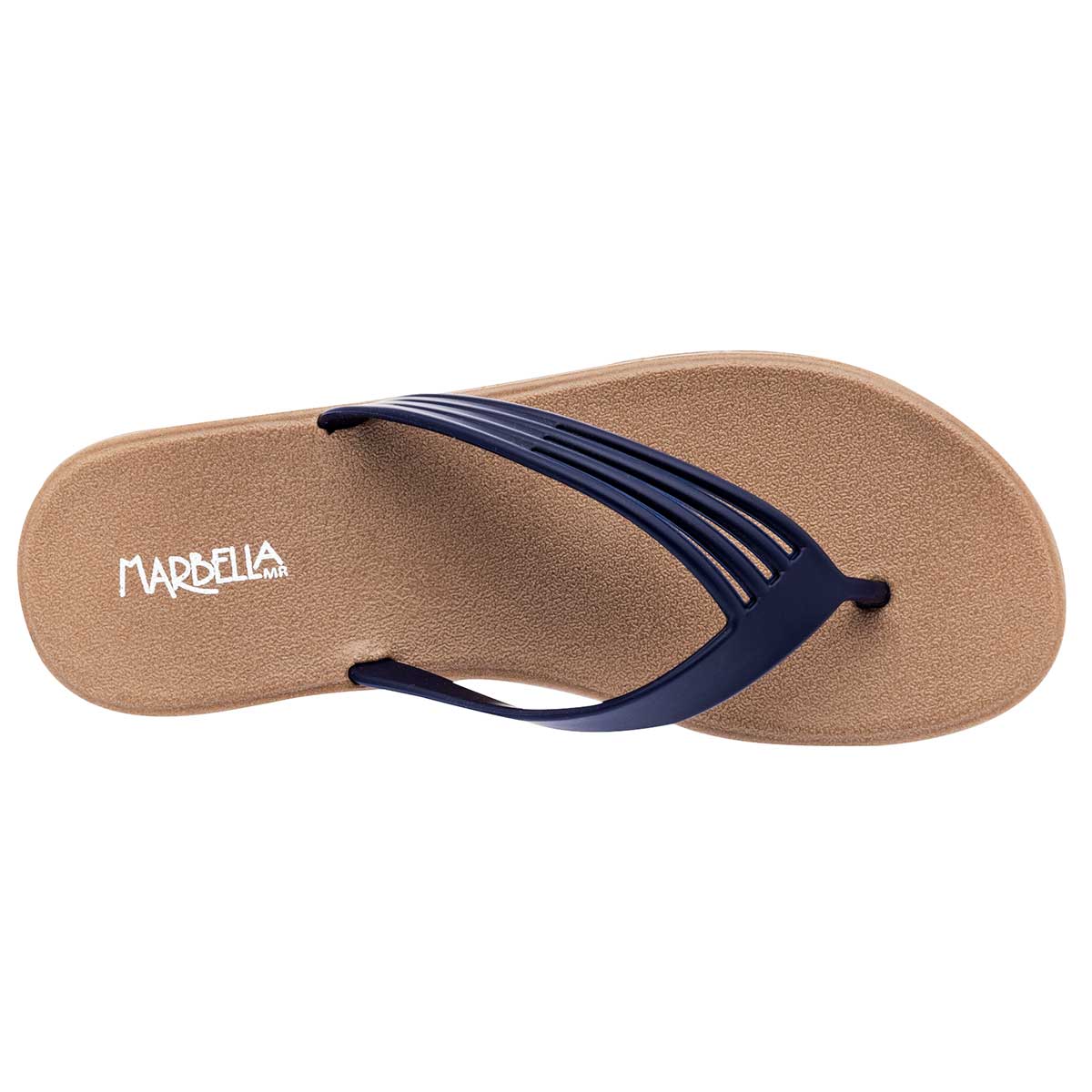 Sandalias de piso Exterior Sintético Color Marino Para Mujer De Sideletas