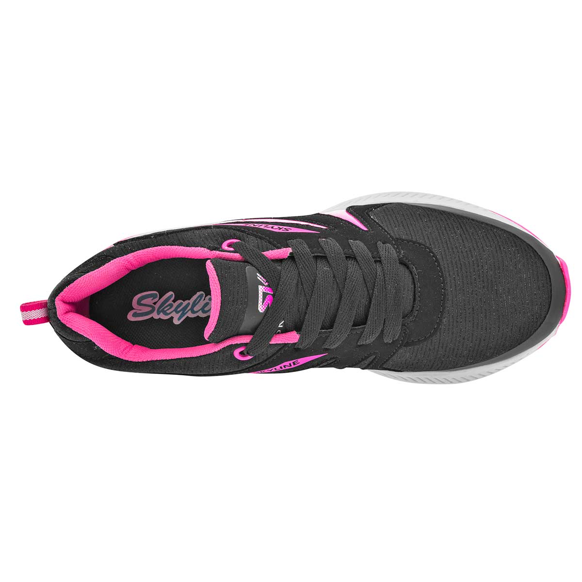 Tenis deportivos Exterior Textil Color Negro Con Fiusha Para Mujer De RBCOLLECTION