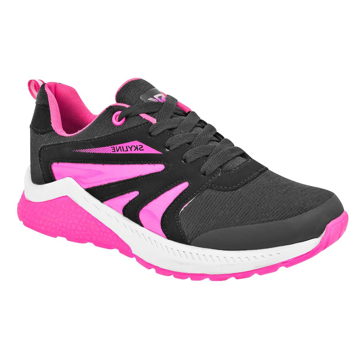 Tenis deportivos Exterior Textil Color Negro Con Fiusha Para Mujer De RBCOLLECTION