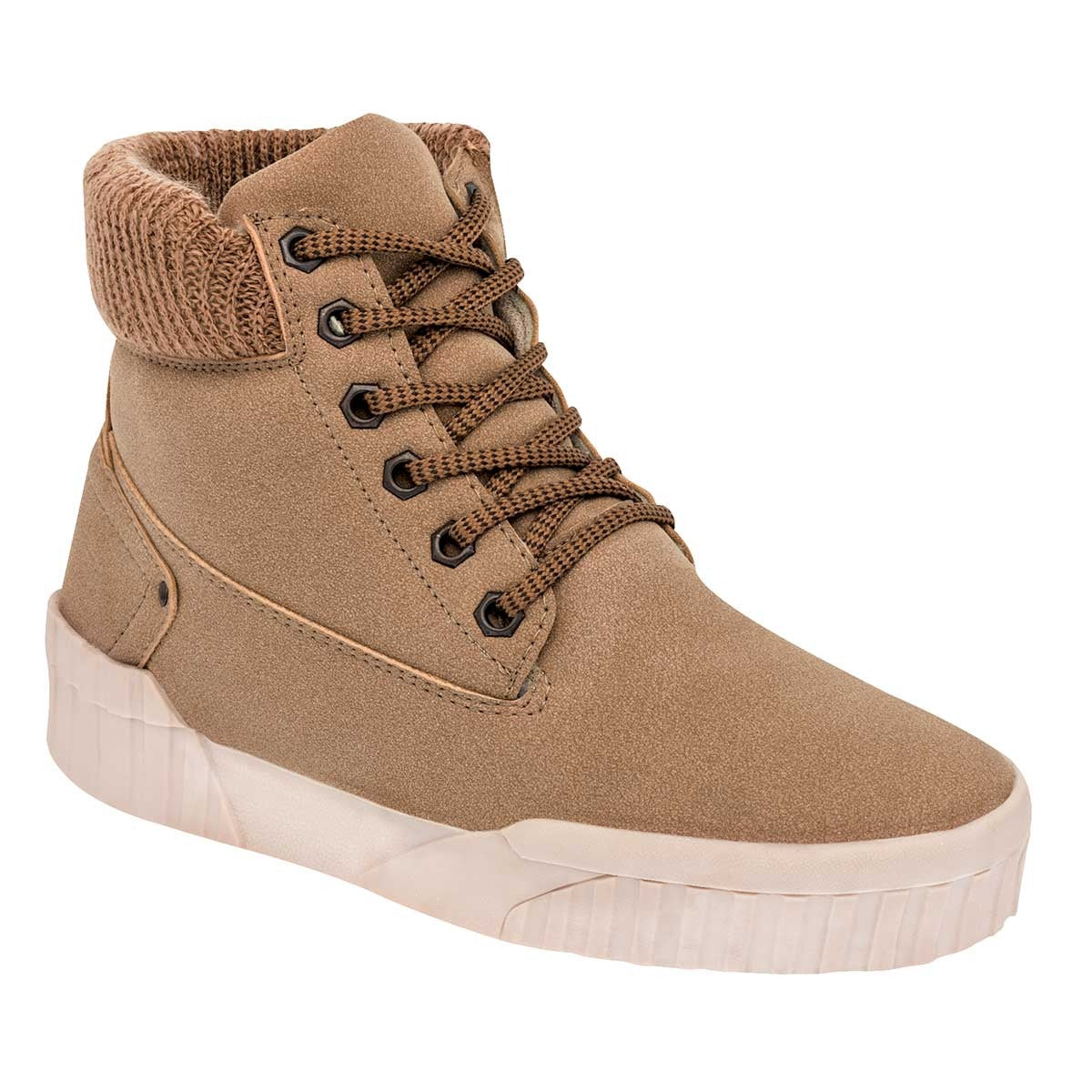 Botas casuales Exterior Textil Color Beige  Para Mujer De Moonbeat