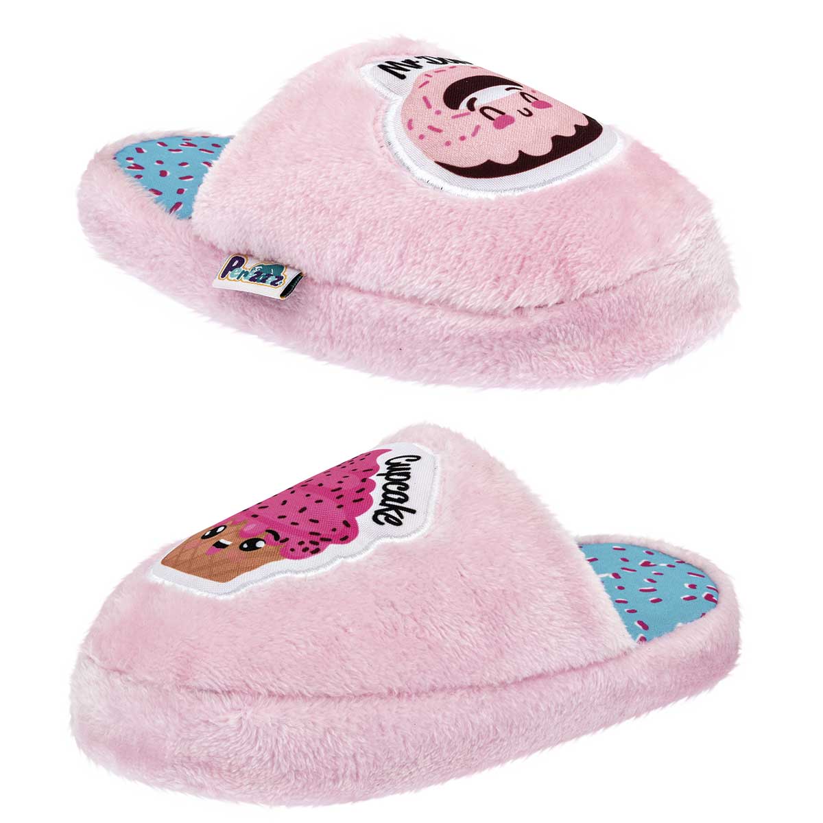 Pantufla Exterior Textil Color Rosa Para Niña De Huarachetas