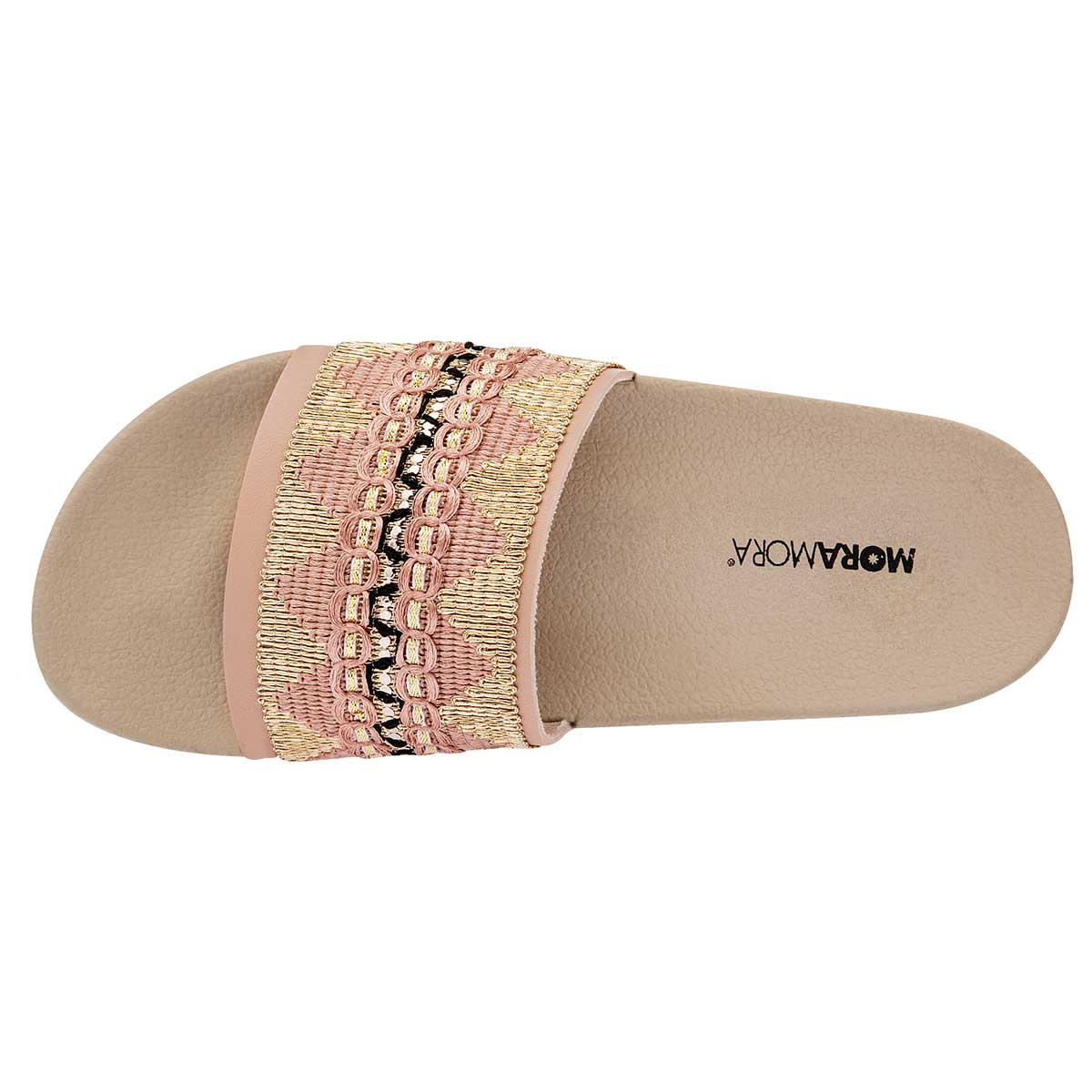 Sandalias Exterior Sintético Color Rosa Para Mujer De Moramora