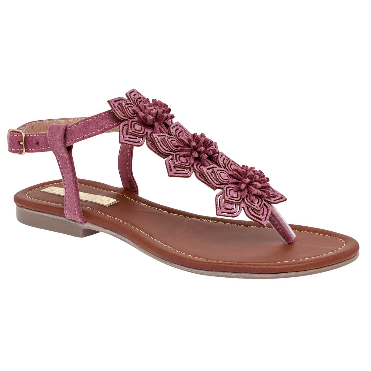 Sandalias de piso Exterior Sintético Color Rosa Para Mujer De Moramora