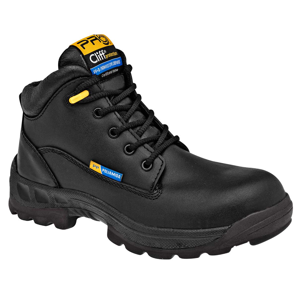 Botas industriales Exterior Piel Color Negro Para Hombre De Cliff