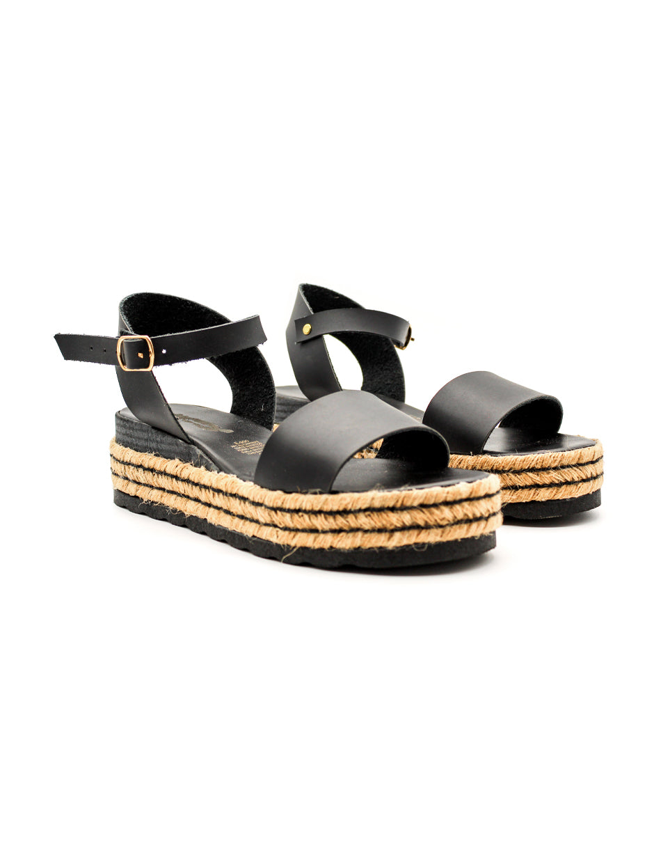 Sandalias con plataforma Color Negro Para Mujer De RBCOLLECTION