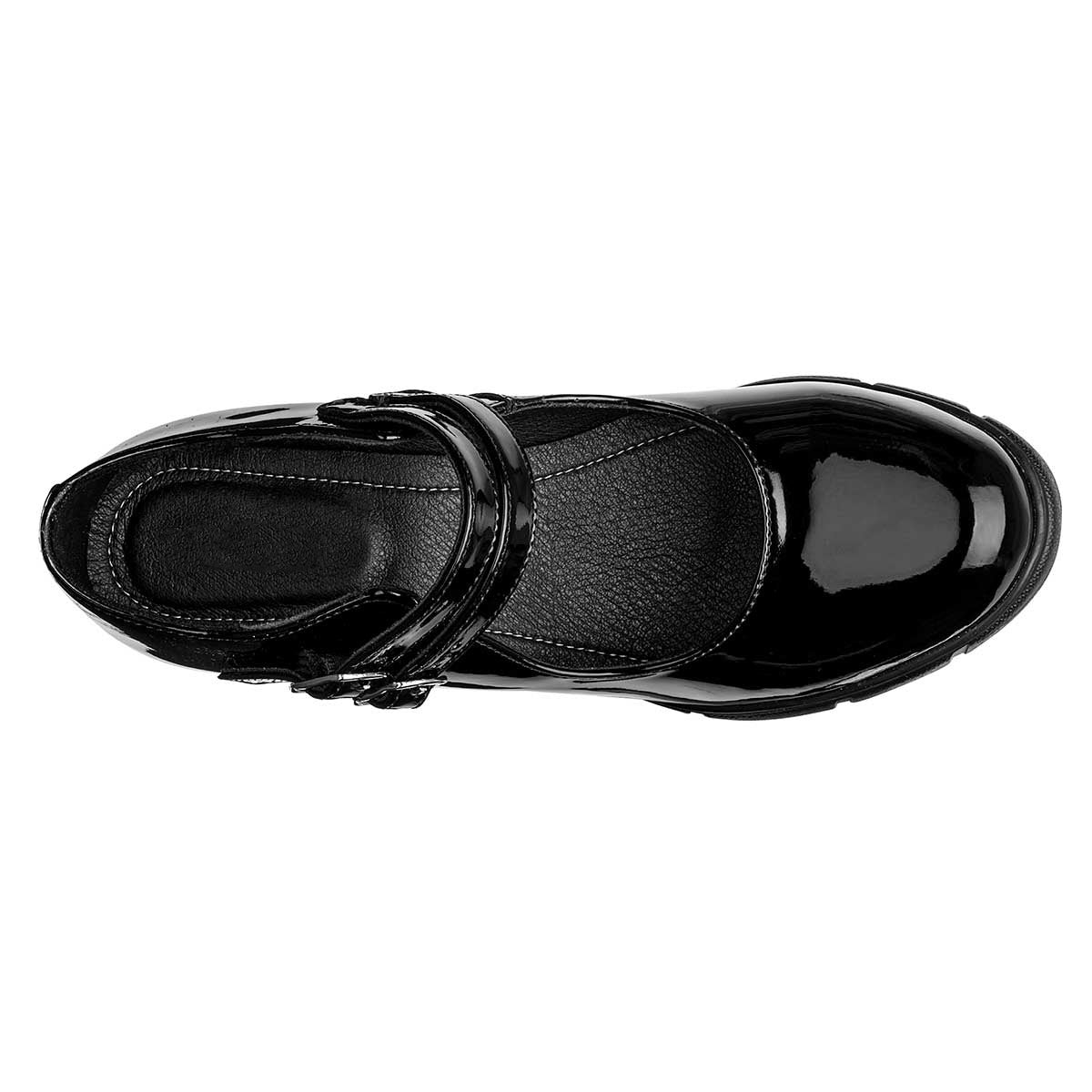 Zapato Mary Jane Exterior Sintético Color Negro De Charol Para Mujer De RBCOLLECTION